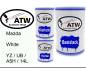 Preview: Mazda, White, YZ / UB / A5H / 14L: 500ml Lackdose + 500ml Klarlack + 250ml Härter - Set, von ATW Autoteile West.